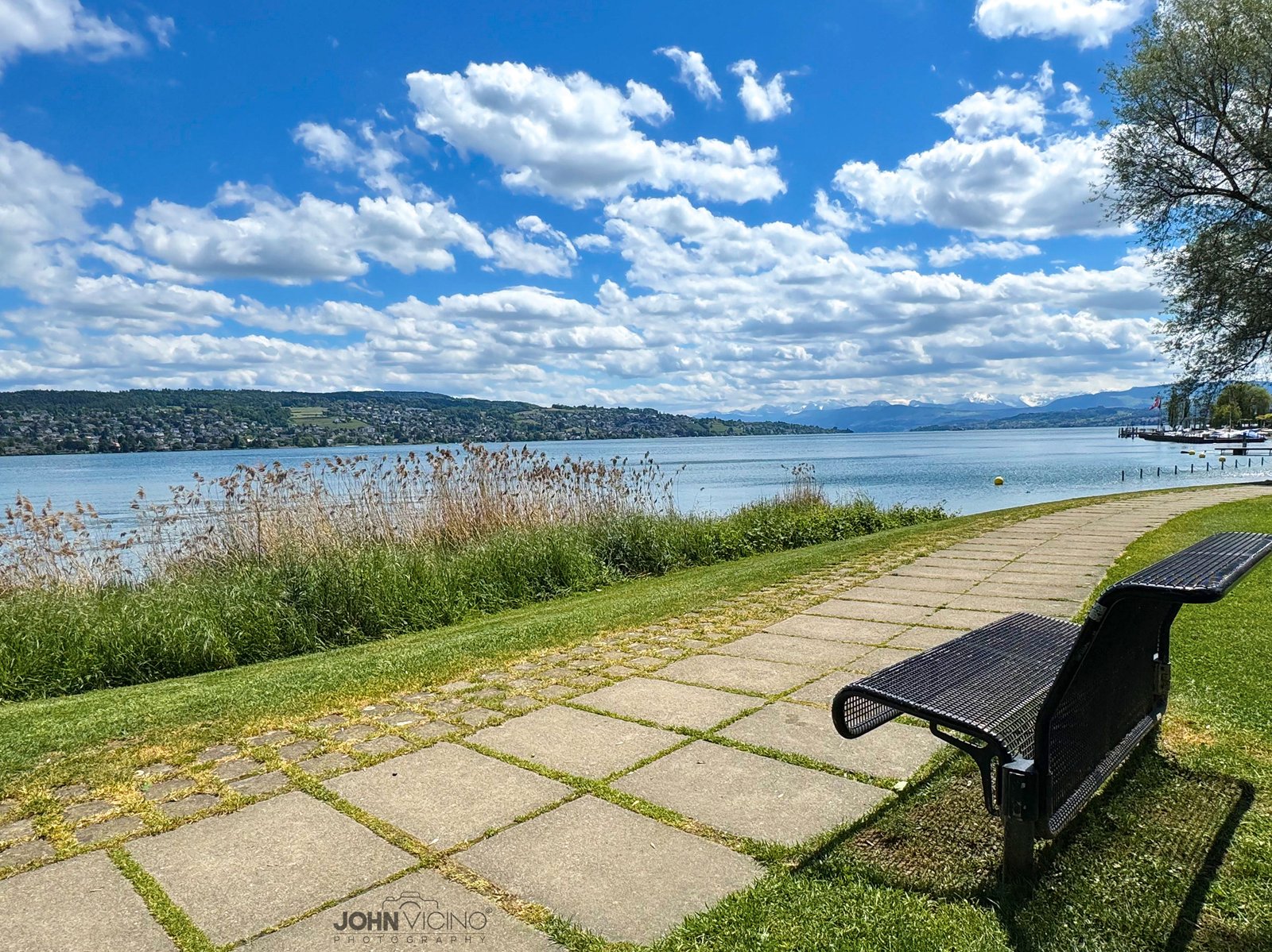 Bench Photography | Bench Photos | Zurich| Lake Zurich | Switzerland | ©John J. Vicino