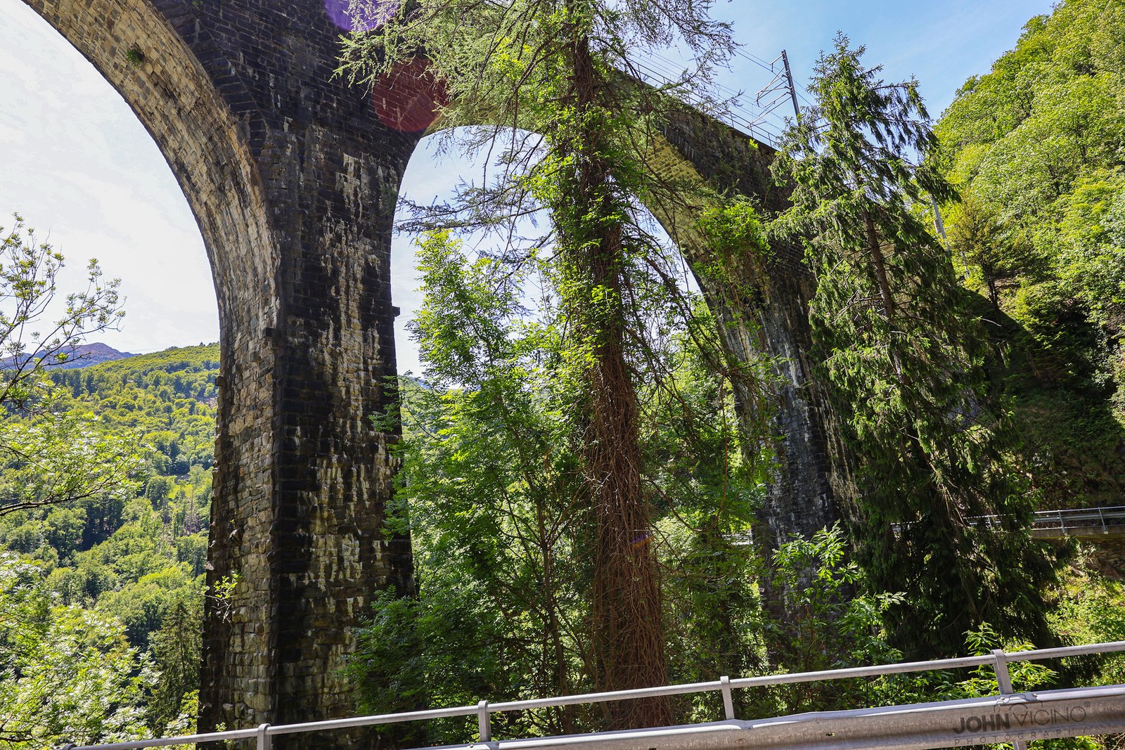 Bridge Photography | Bridge Photos | Intragna Railway Viaduct | Ticino, Switzerland | ©John J. Vicino