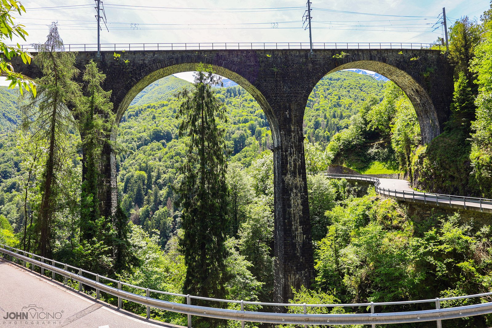 Bridge Photography | Bridge Photos | Intragna Railway Viaduct | Ticino, Switzerland | ©John J. Vicino