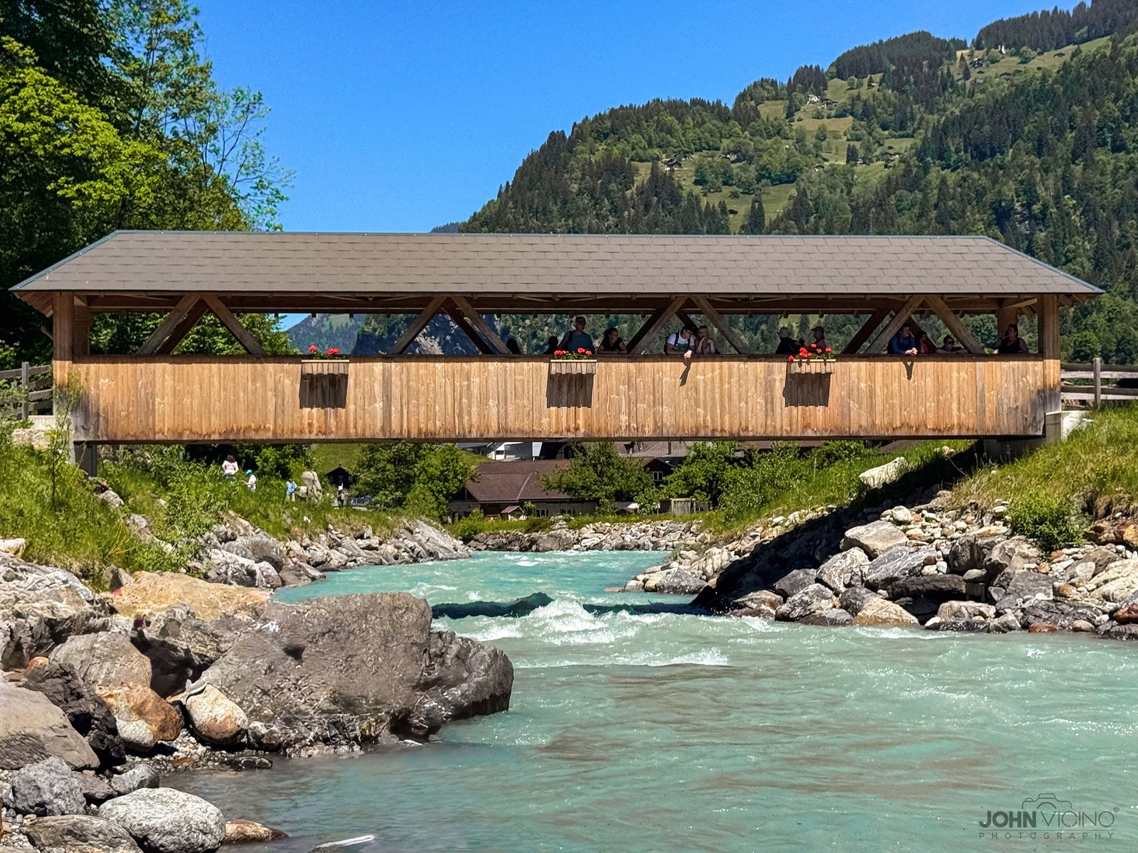 Bridge Photography | Bridge Photos | Covered Bridge | Lauterbrunnen, Switzerland | ©John J. Vicino